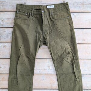 Gustin Olive Green Selvedge Jeans, 37 waist 30 length straight fit